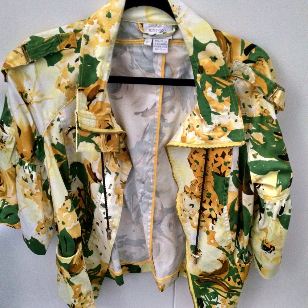 Cotton print jacket Large